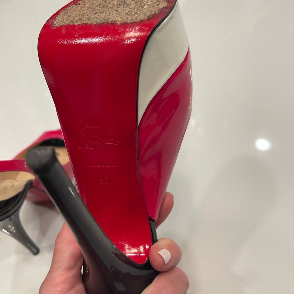 Christian Louboutin Peep Toe Slingbacks - Picture 10 of 14